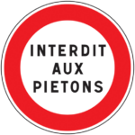 Interdit aux piétons