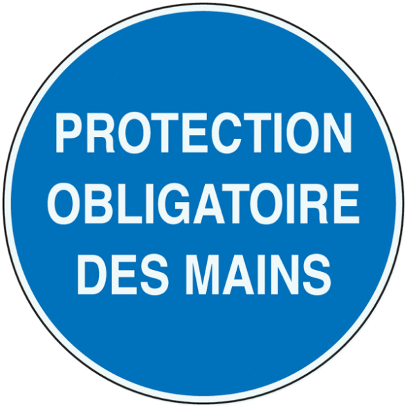 Protection obligatoire des mains Protection obligatoire des mains
