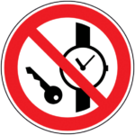 Objets métalliques interdits